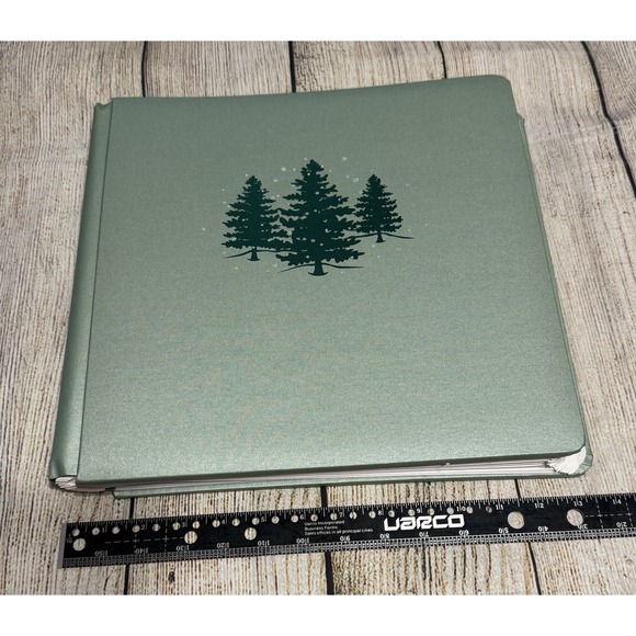 Other - Creative Memories 12x12 Flex-Hinge Scrap Album Book Green XMas Trees & 29 pgs